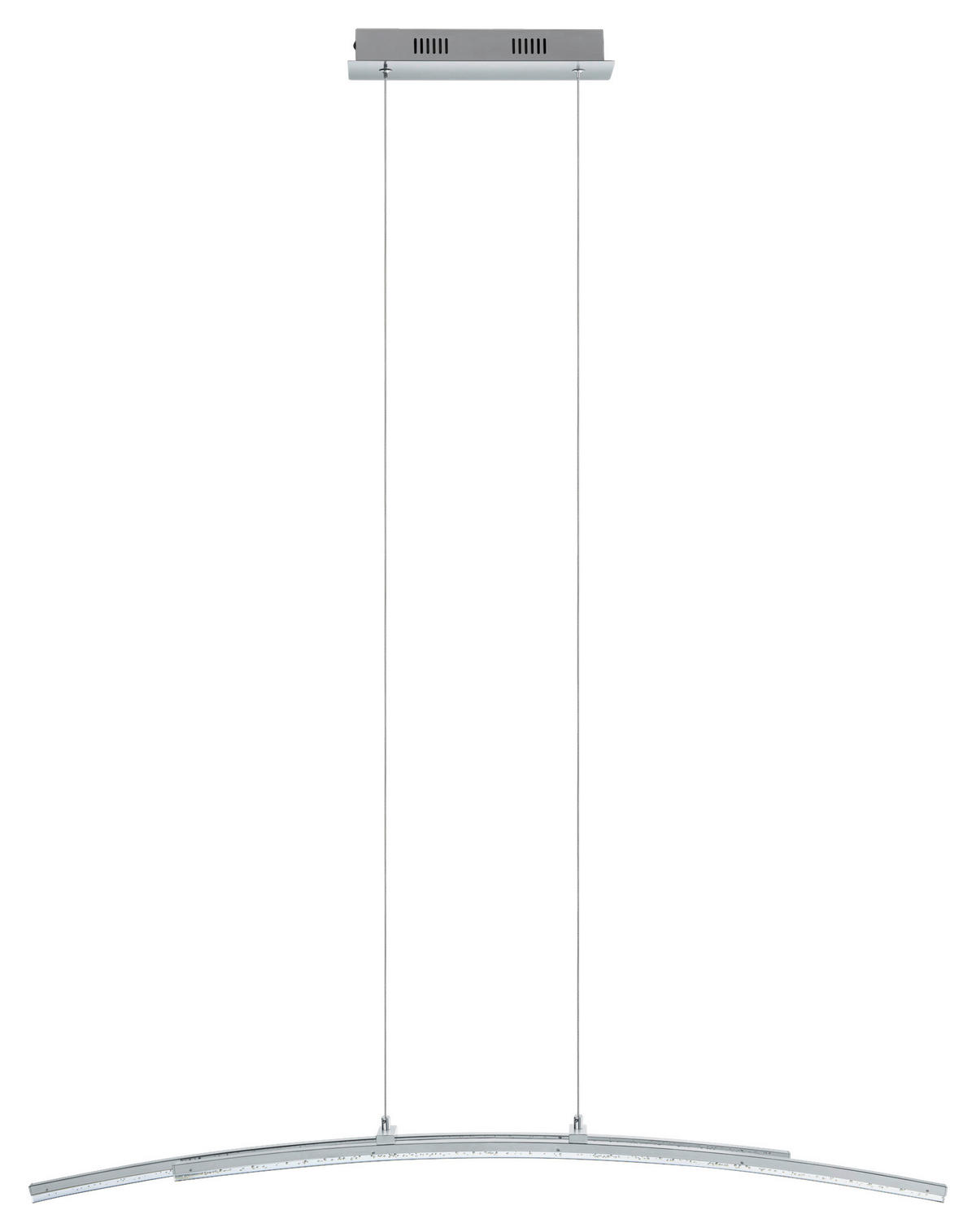 LED-HÄNGLAMPA 96/8/150 cm  - kromfärg/transparent, Modern, metall/plast (96/8/150cm) - Eglo