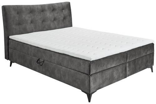 BOX-ÁGY 180/200 cm  antracit  - fekete/antracit, Modern, műanyag/faalapú anyag (180/200cm) - MID.YOU