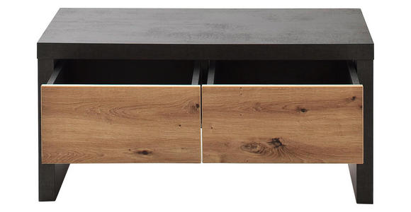 GARDEROBENBANK Balkeneiche Anthrazit, Eichefarben - Eichefarben/Anthrazit, Design, Holz (91/45/38cm) - Voleo