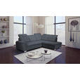 ECKSOFA Anthrazit Chenille  - Chromfarben/Anthrazit, KONVENTIONELL, Kunststoff/Textil (260/205cm) - Carryhome
