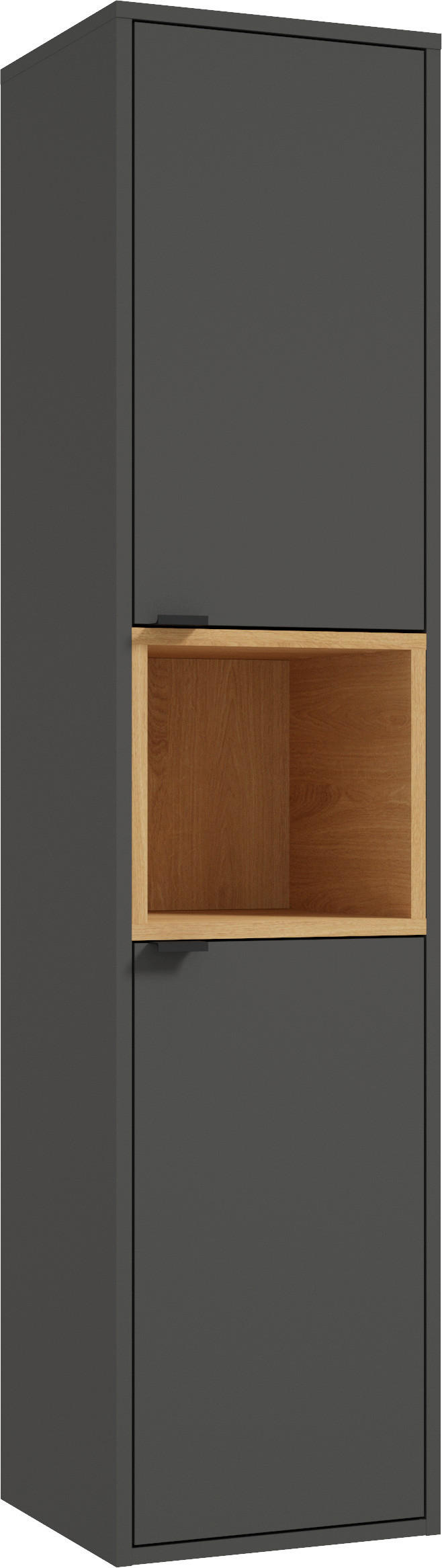 VISOKI ELEMENT  antracit  - boje hrasta/crna, Moderno, drvni materijal/metal (35/150/33cm) - MID.YOU