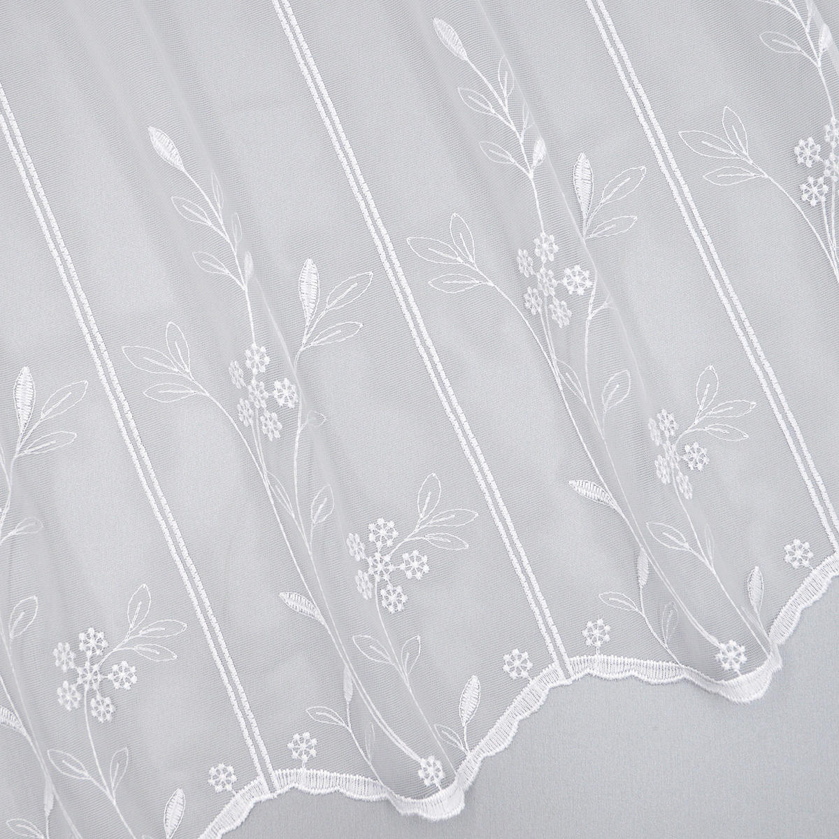KURZGARDINE   96/60 cm   - Weiß, KONVENTIONELL, Textil (96/60cm)