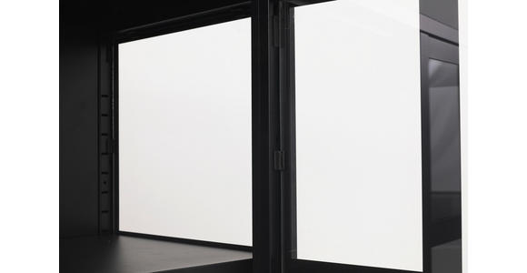 VITRINE in Schwarz - Schwarz, Design, Glas/Metall (120/110/35cm) - Xora