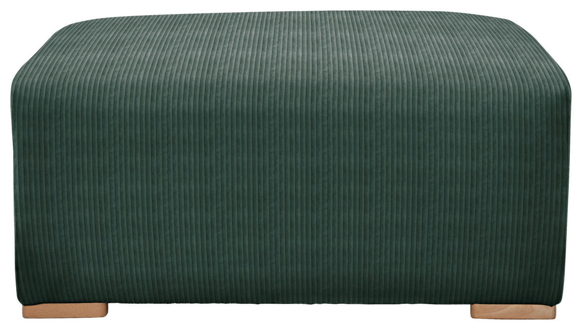 HOCKER in Textil Grün  - Buchefarben/Grün, KONVENTIONELL, Holz/Textil (101/44/92cm) - Livetastic