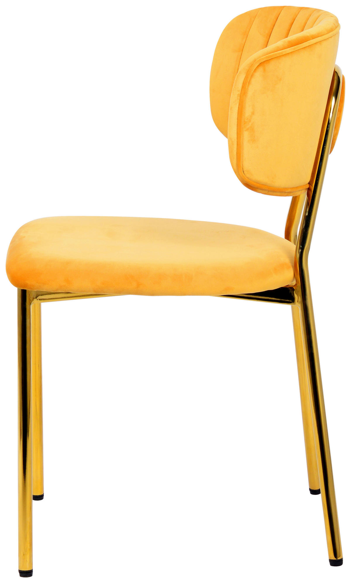 STUHL-SET 2 Stück  in Eisen  - Goldfarben/Orange, Design, Kunststoff/Metall (47/80/51cm) - Kayoom