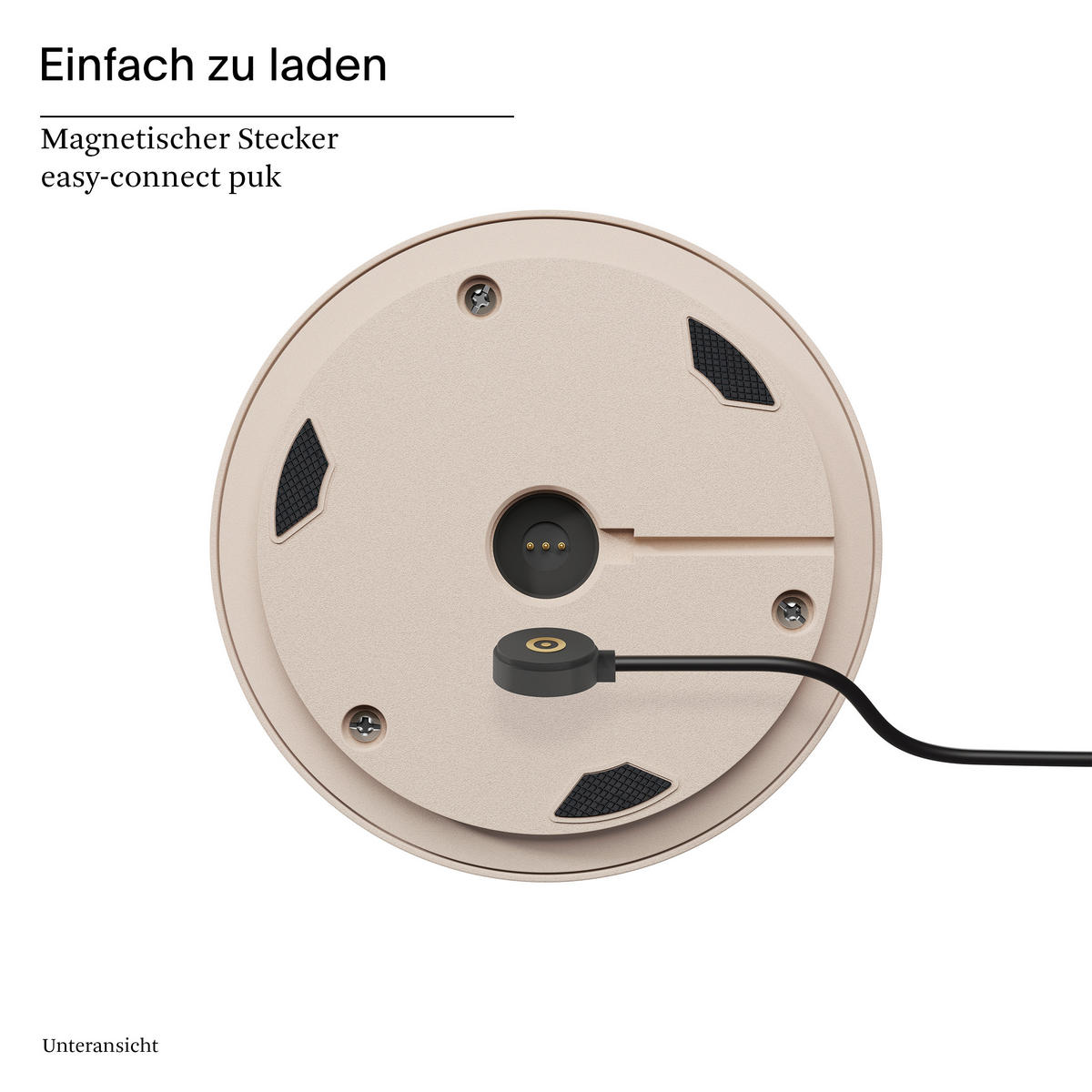 AKKU-TISCHLEUCHTE Numotion 13,7/13,7/26,5 cm   - Beige, Trend, Metall (13,7/13,7/26,5cm)