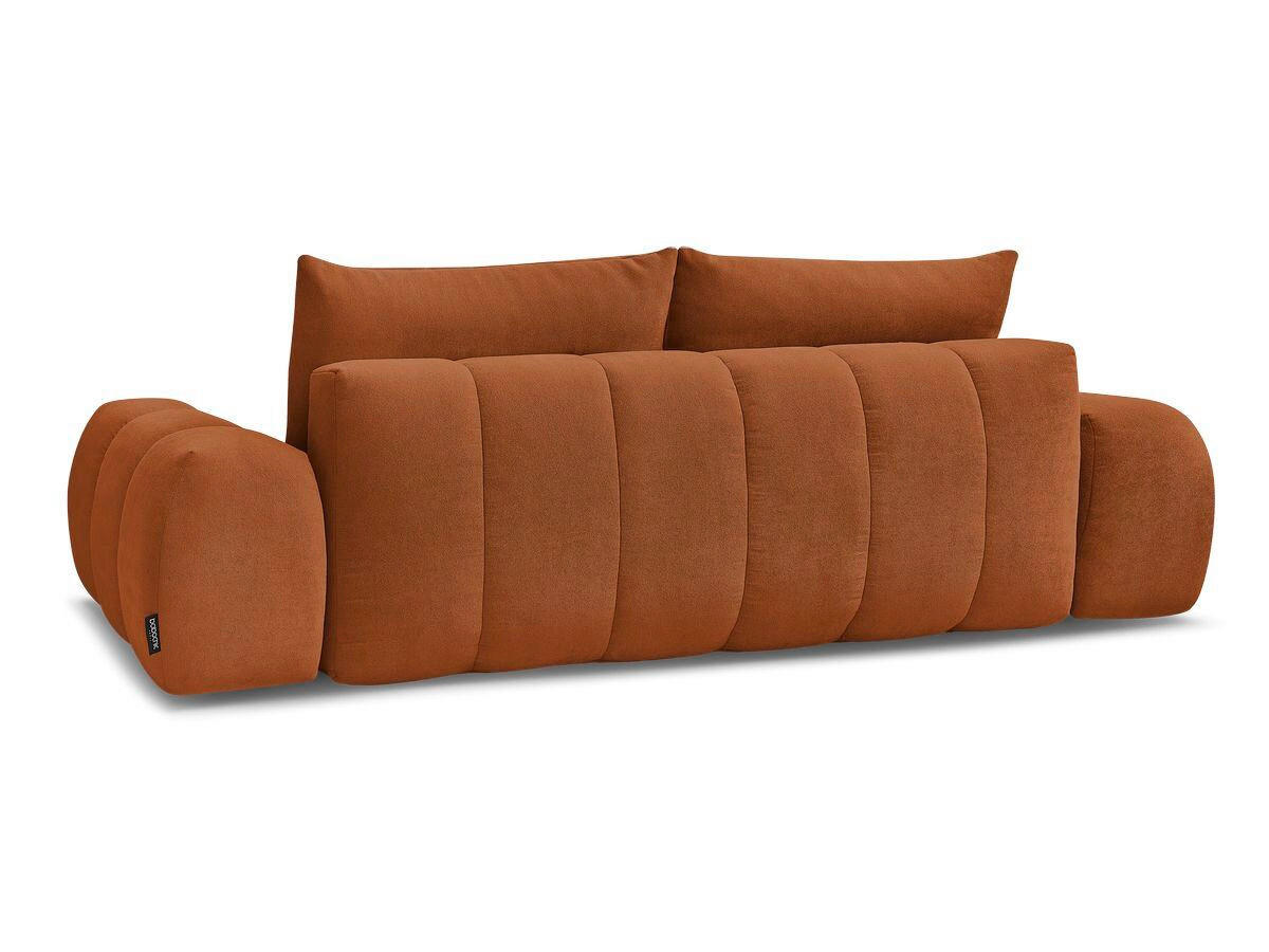 SCHLAFSOFA EVEREST  mit Rücken echt, Armteil links, Armteil rechts Struktur Orange  - Schwarz/Orange, MODERN, Kunststoff/Textil (278/90/115cm)