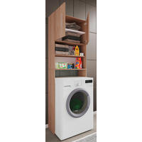 WASCHMASCHINENSCHRANK 64/190/25 cm  in Sonoma Eiche  - Silberfarben/Sonoma Eiche, MODERN, Holzwerkstoff/Kunststoff (64/190/25cm) - MID.YOU