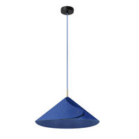 PENDELLEUCHTE 50/126,5 cm  - Blau, Basics, Textil/Metall (50/126,5cm) - Osram