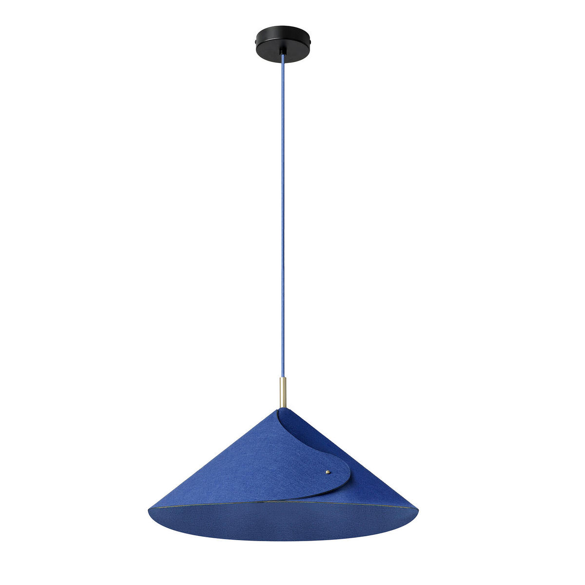 PENDELLEUCHTE 50/126,5 cm  - Blau, Basics, Textil/Metall (50/126,5cm) - Osram