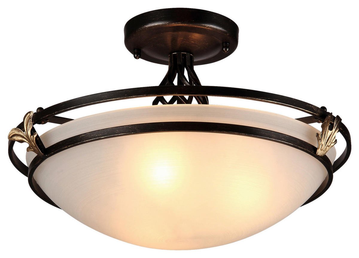 TAKLAMPA  - bronsfärgad, Trend, metall/glas (48/28/48cm) - MAYTONI