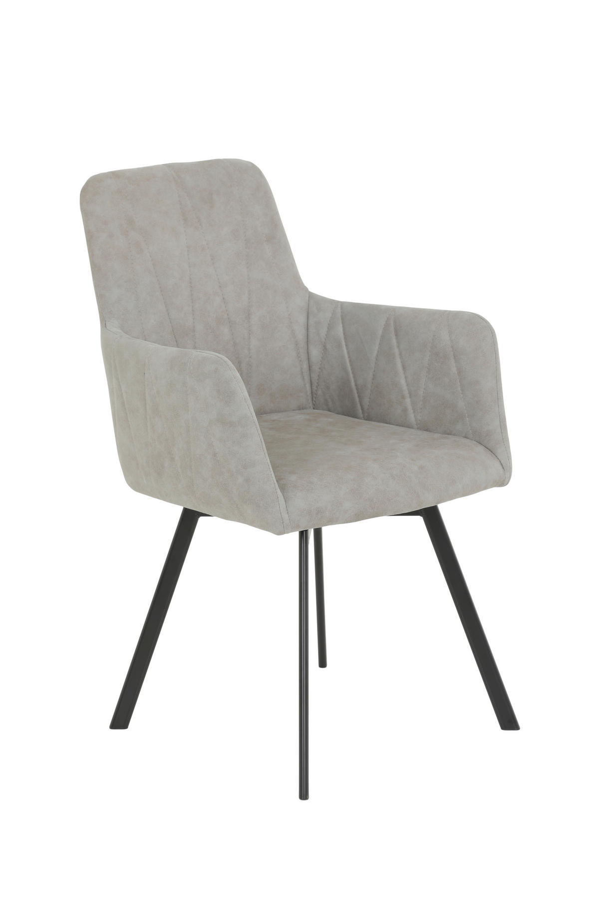 TISCHGRUPPE in Metall, Textil, Holzwerkstoff Grau, Eiche Artisan  - Eiche Artisan/Grau, MODERN, Holzwerkstoff/Textil (140 - 180/76/90cm) - MID.YOU