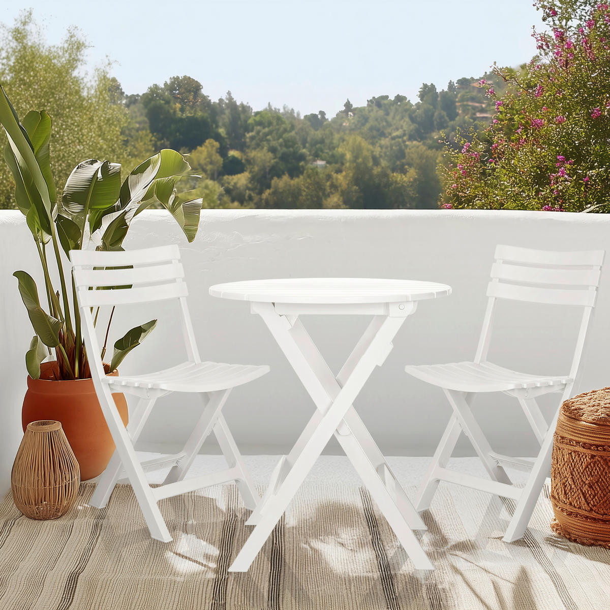 KLAPPTISCH in Kunststoff  - Weiß, MODERN, Kunststoff (62/70/62cm) - MID.YOU