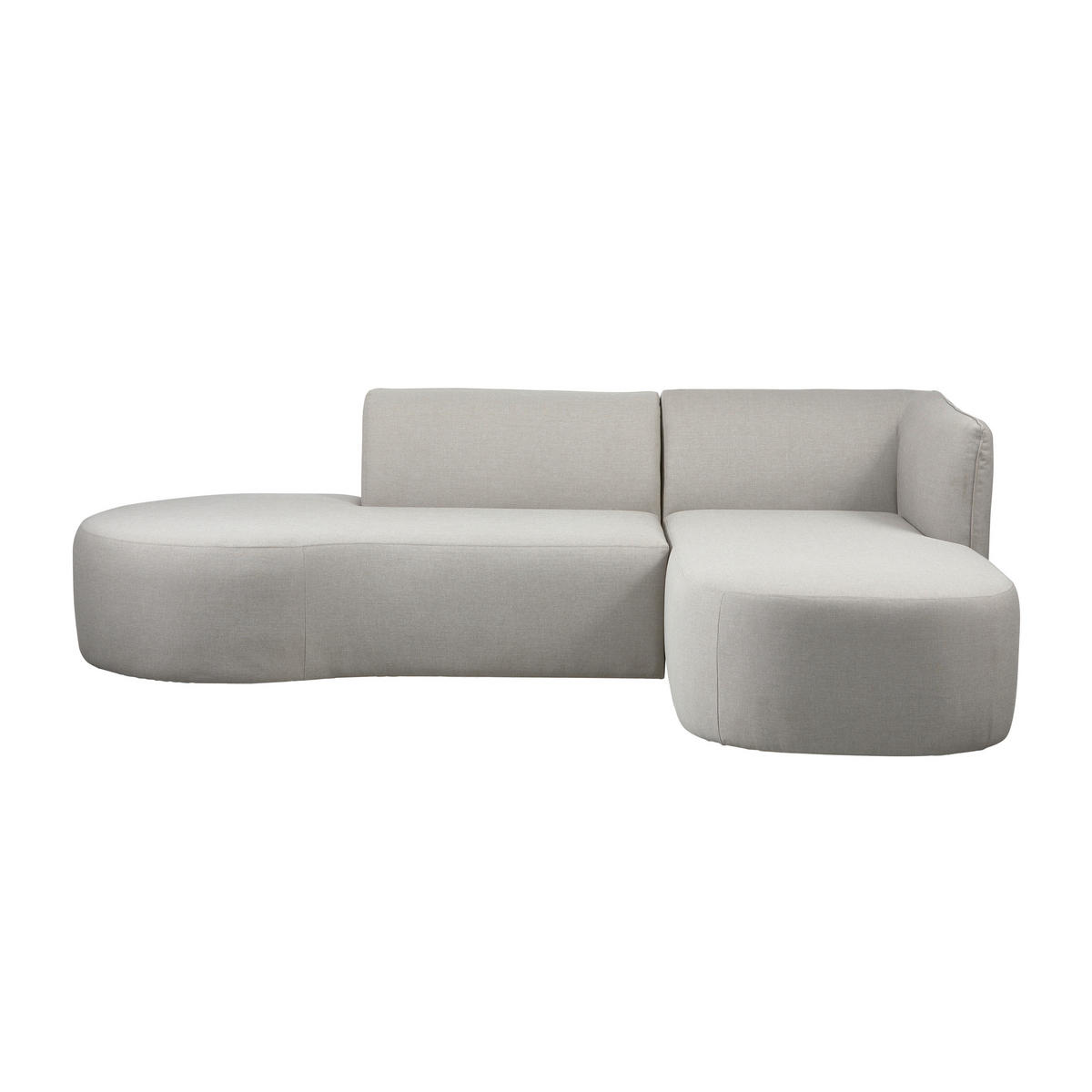LOUNGEGARNITUR 258/168 cm Aluminium  - Sandfarben, MODERN, Textil/Metall (258/168cm) - Livetastic