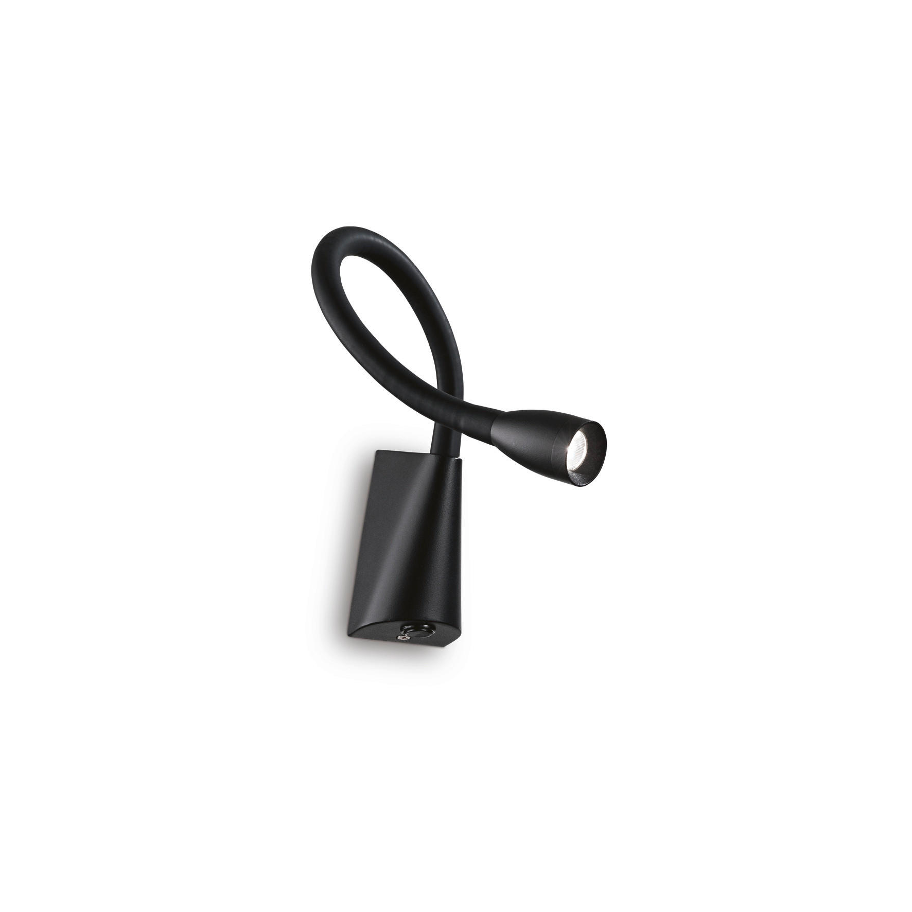 LED-WANDLEUCHTE Goose AP Nero 6/18,50/30 cm   - Schwarz, Design, Kunststoff/Metall (6/18,50/30cm) - Ideal Lux