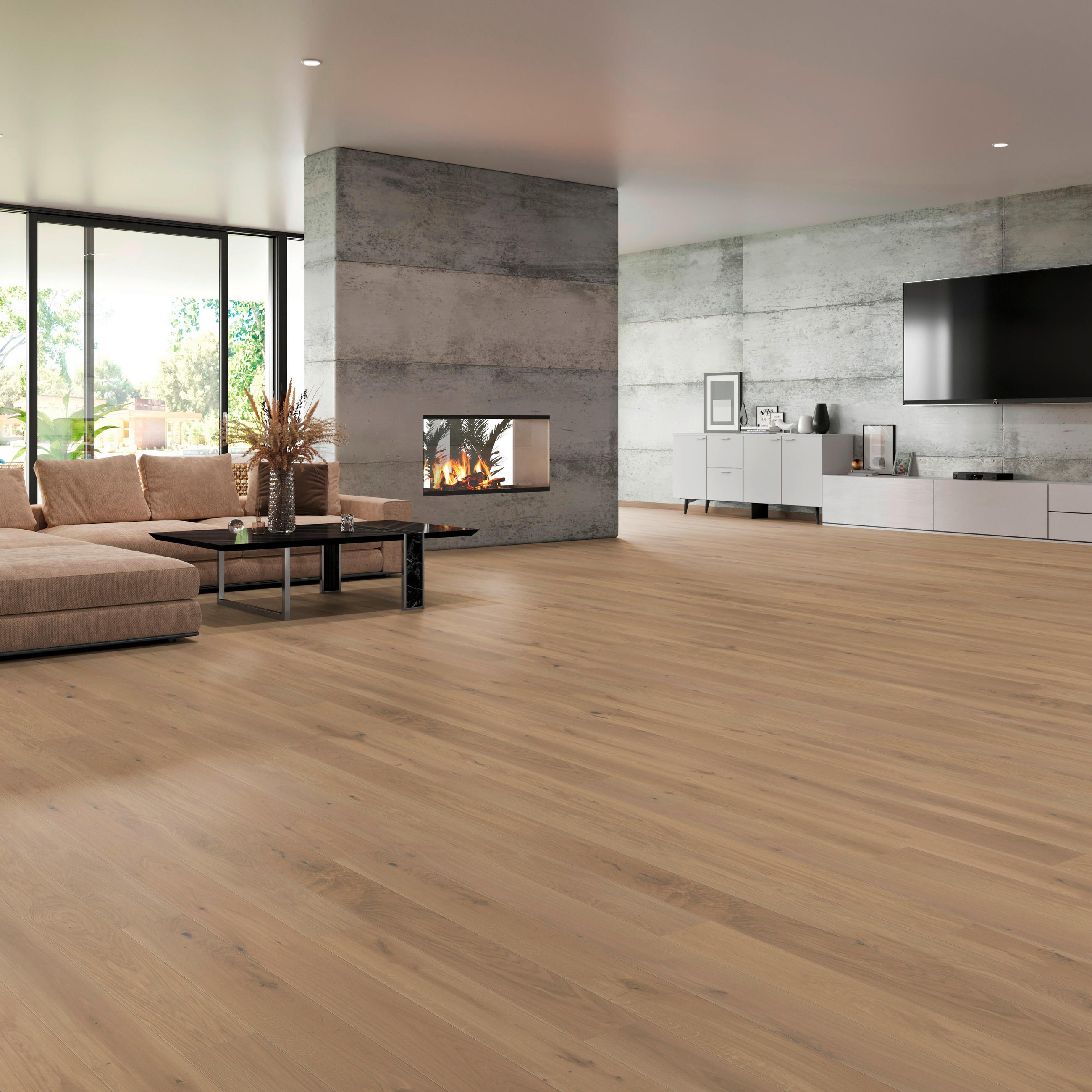 LANDHAUSDIELE Marcanto Trend Eiche Champagne 100012101  per  m² - Design, Holz (220,5/17,6/1,3cm) - Tilo