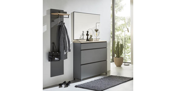 GARDEROBE 3-teilig in 180/193/31 cm - Eichefarben/Anthrazit, Design, Holz/Holzwerkstoff (180/193/31cm) - Dieter Knoll