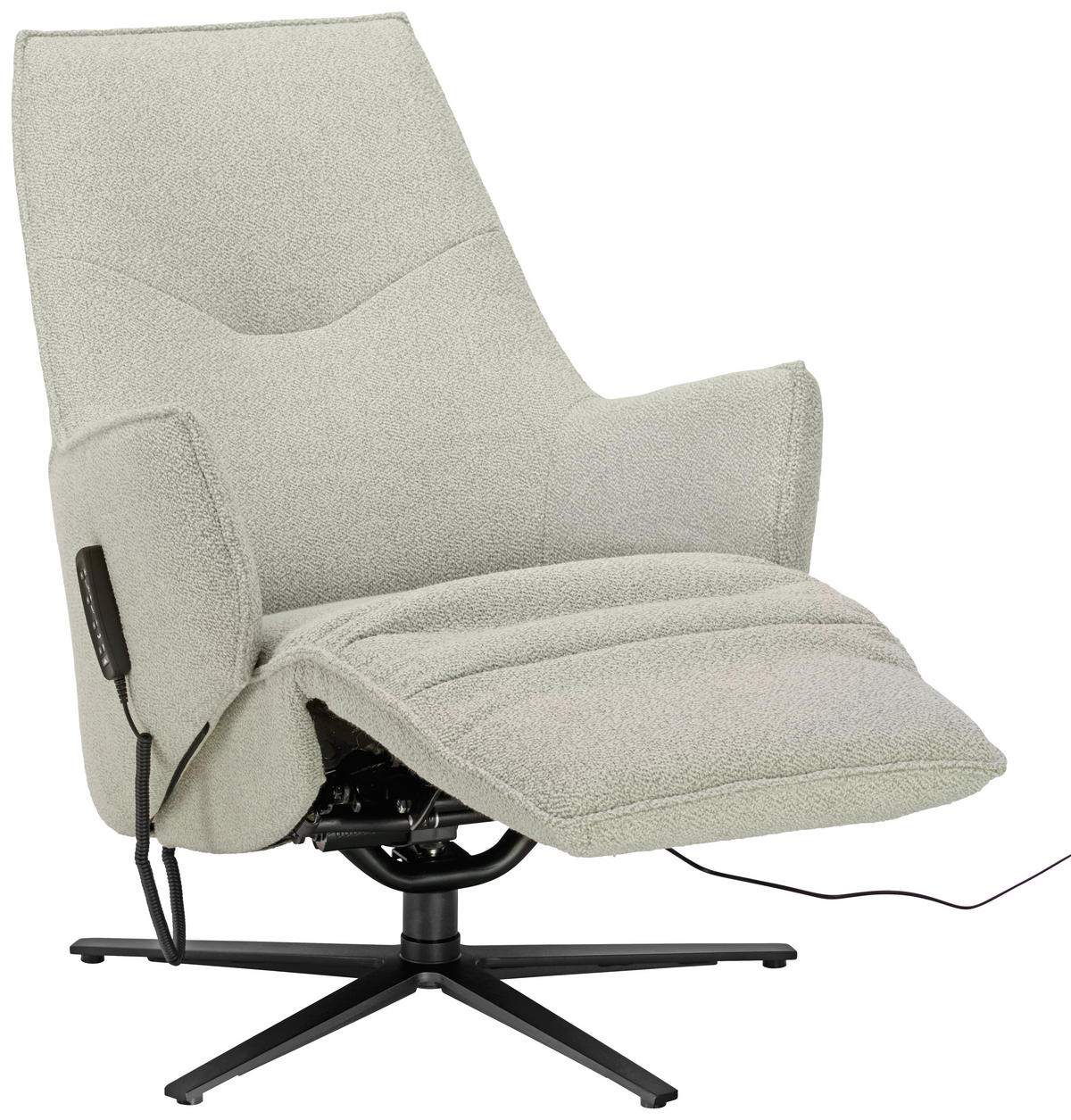 RELAXSESSEL in Textil Creme  - Anthrazit/Creme, Design, Textil/Metall (70/112/85cm) - Himolla Komfortklass