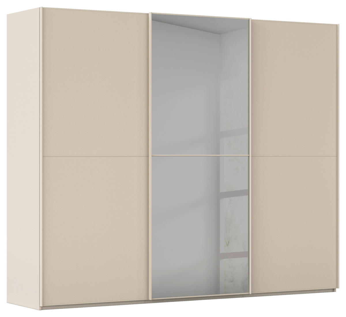 SCHWEBETÜRENSCHRANK 301/223/68 cm 3-türig Champagner  - Champagner, KONVENTIONELL, Glas/Holzwerkstoff (301/223/68cm) - Novel