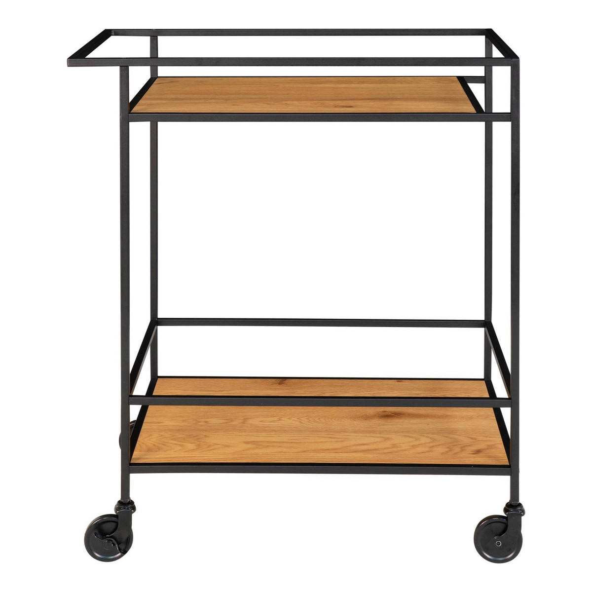 SERVERINGSVAGN i svart, ljusbrun  - ljusbrun/svart, Basics, metall/trämaterial (40/79/68cm) - Ambia Home