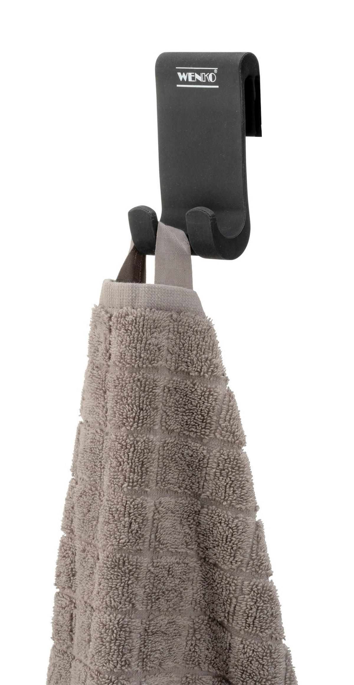 HAKEN  in Schwarz  - Schwarz, Basics, Metall (5/9,5/4,5cm) - Wenko