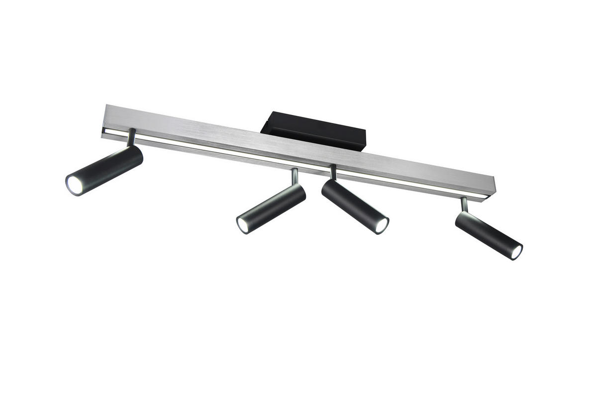 LED-STRAHLER 133/23/8,5 cm   - Schwarz/Alufarben, Basics, Metall (133/23/8,5cm)