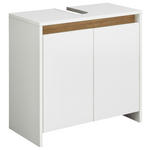 WASCHBECKENUNTERSCHRANK 61,8/59,3/32,2 cm  - Eichefarben/Weiß, KONVENTIONELL, Holzwerkstoff (61,8/59,3/32,2cm) - Xora