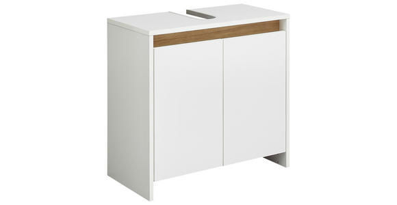 WASCHBECKENUNTERSCHRANK 61,8/59,3/32,2 cm - Eichefarben/Weiß, KONVENTIONELL, Holzwerkstoff (61,8/59,3/32,2cm) - Xora