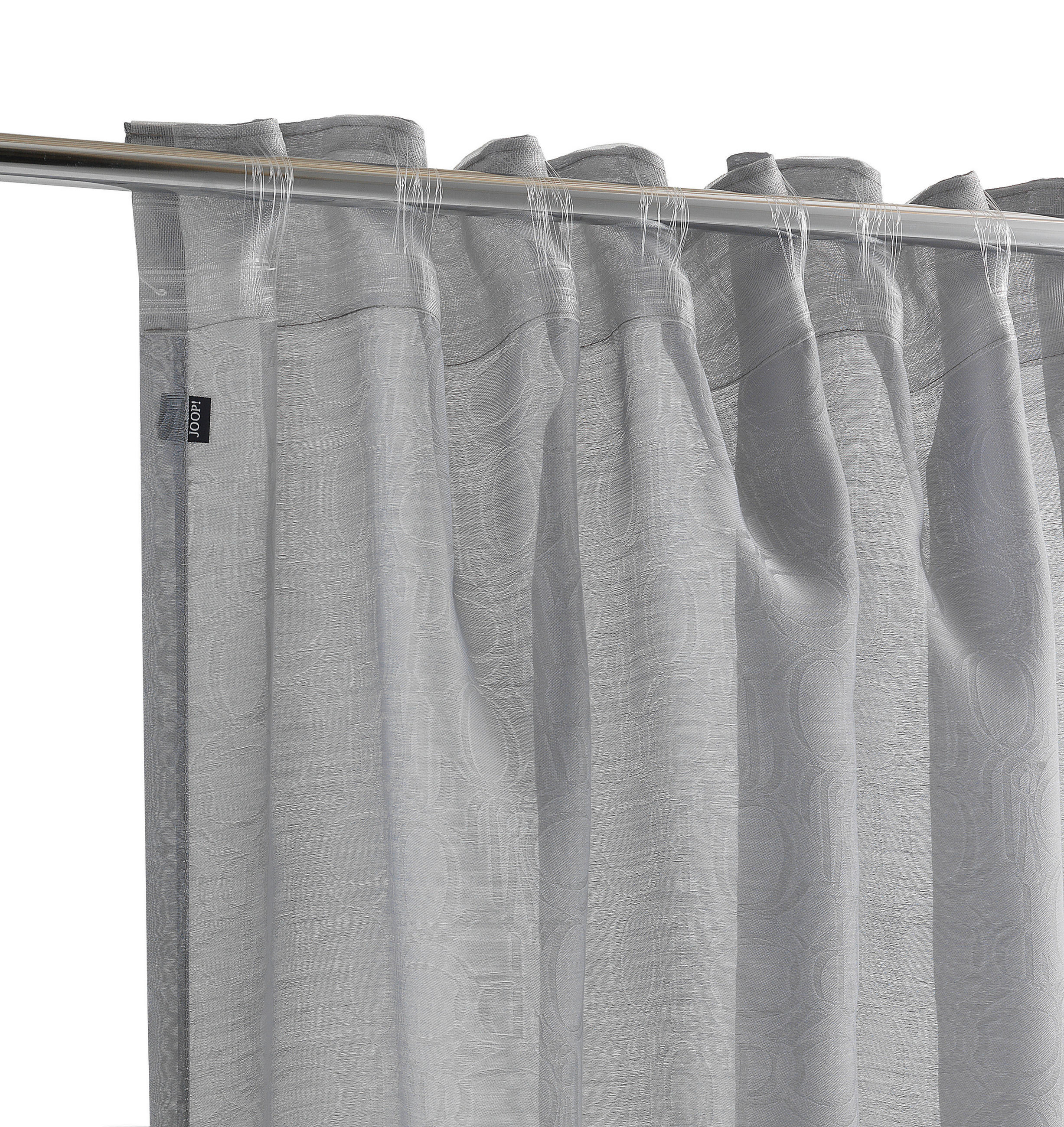 FERTIGVORHANG  transparent   130/250 cm  - Grau, Basics, Textil (130/250cm) - Joop!