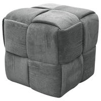 POUF Cord Grau 40/41/40 cm  - Grau, Design, Textil (40/41/40cm) - MID.YOU