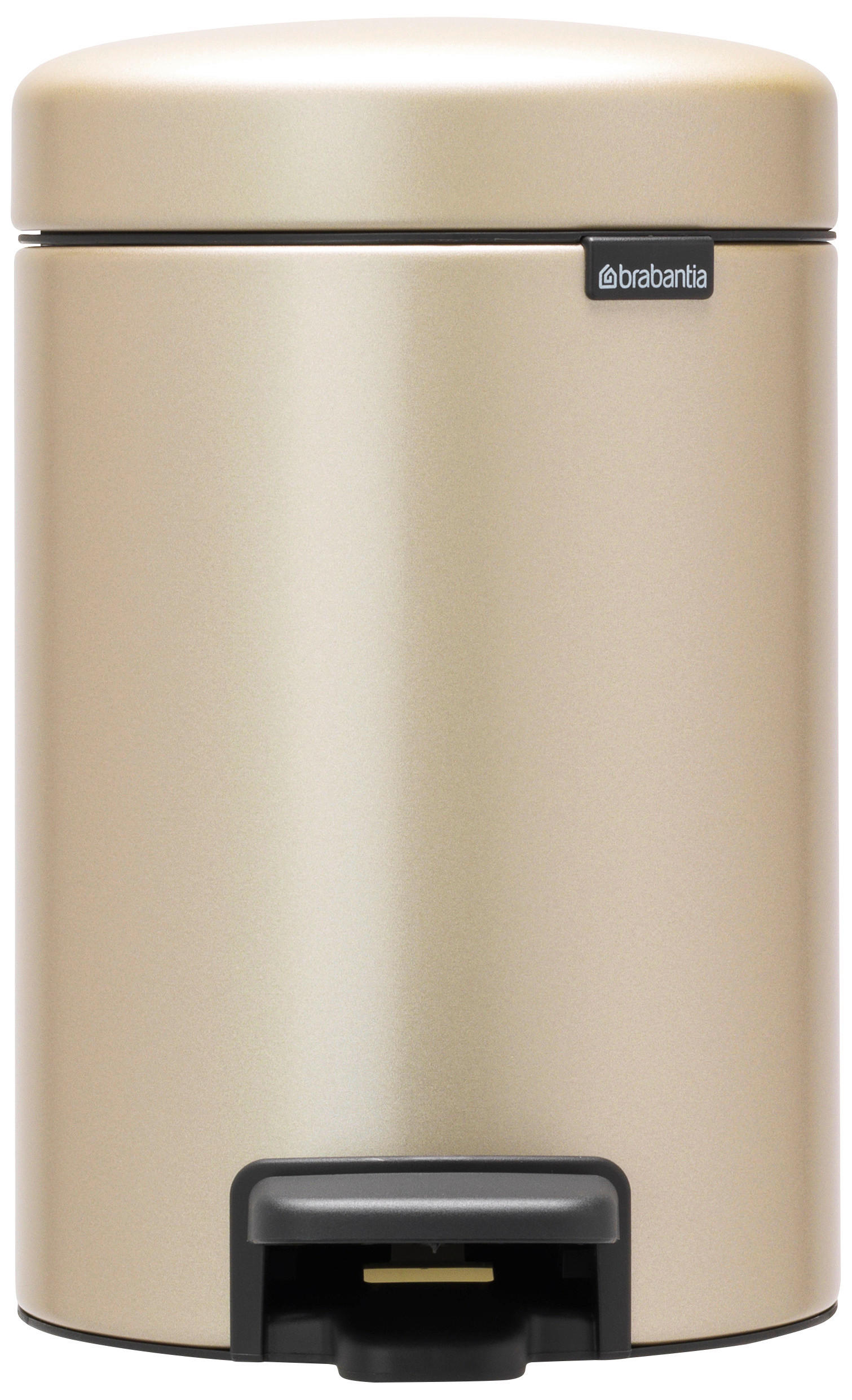 PEDÁLOS SZEMETES 3 l  - fekete/arany, Basics, műanyag/fém (3l) - Brabantia