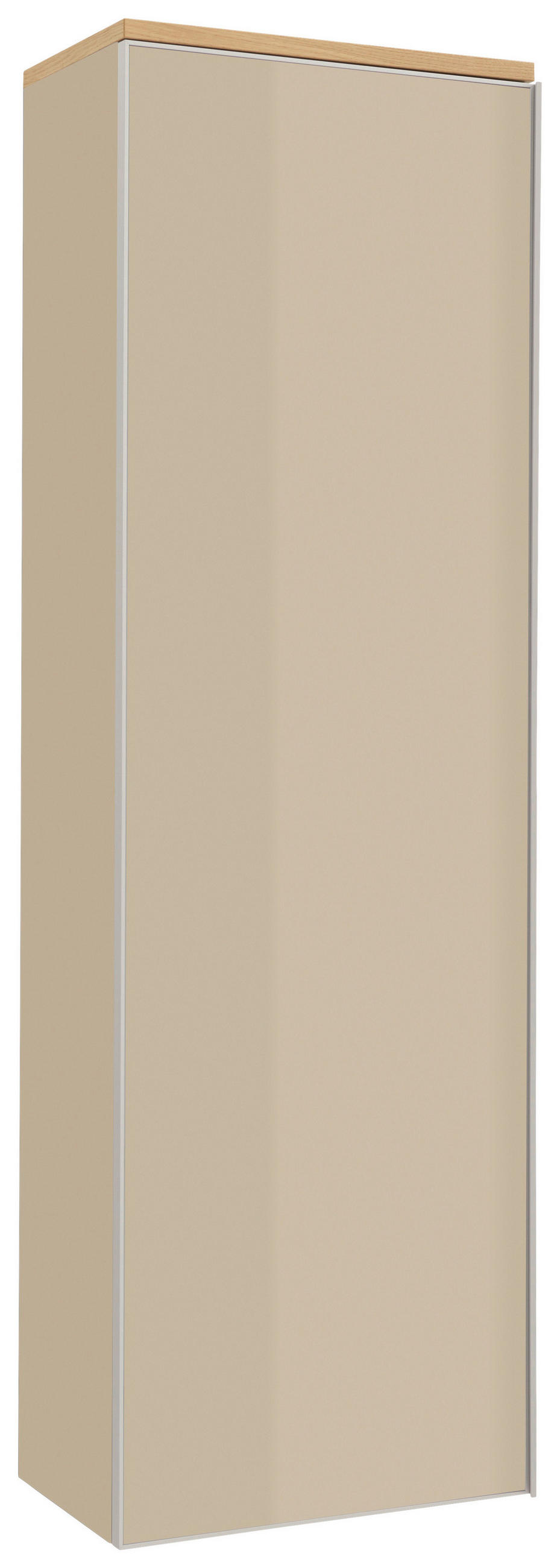 GARDEROBENSCHRANK  in 54/170/31 cm  - Eichefarben/Silberfarben, Design, Glas/Holz (54/170/31cm)