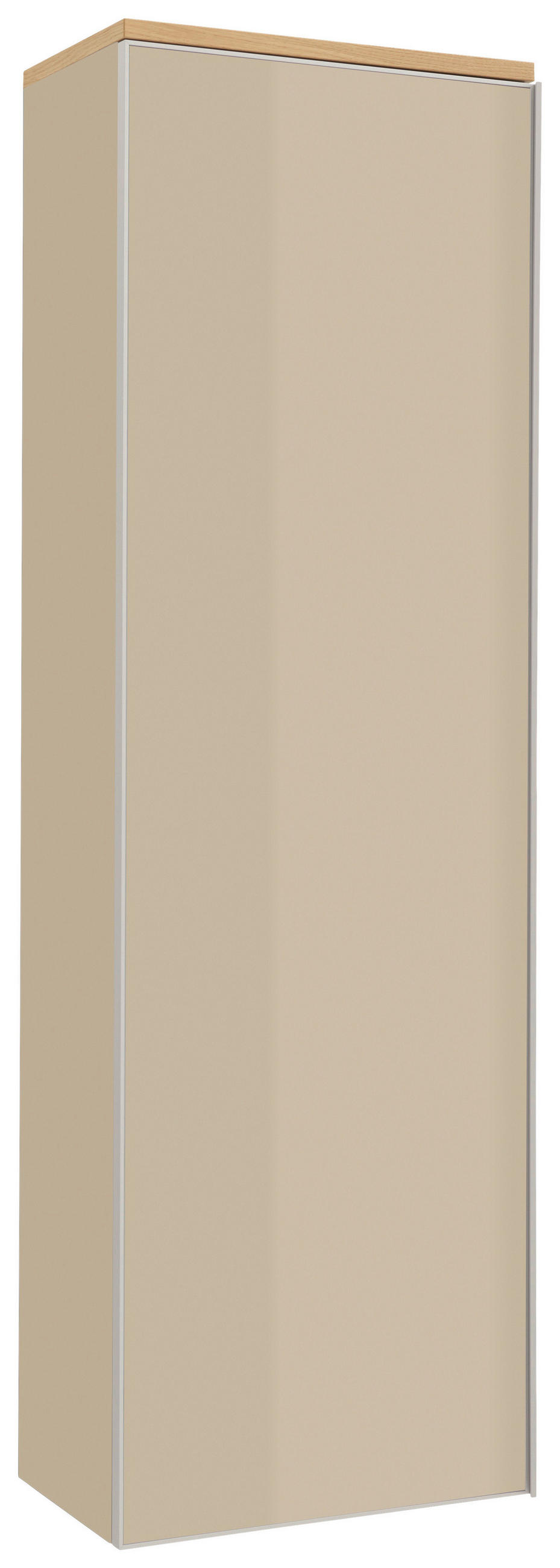 GARDEROBENSCHRANK  in 54/170/31 cm  - Eichefarben/Silberfarben, Design, Glas/Holz (54/170/31cm)