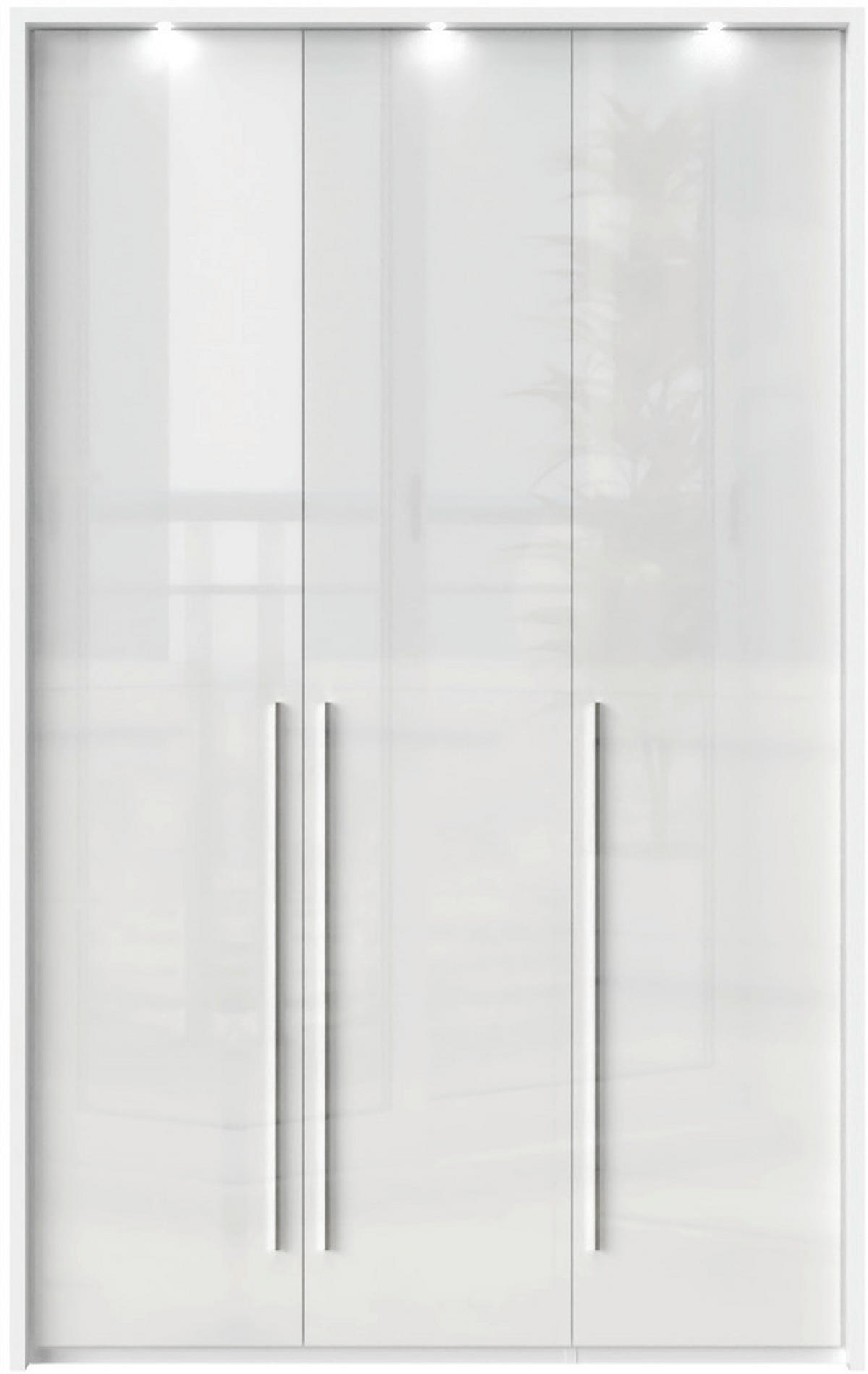 ORMAR SA KLASIČNIM VRATIMA bela visoki sjaj, bela  142/226/60 cm  - bela visoki sjaj/bela, Dizajnerski, pločasti materijal/plastika (142/226/60cm)