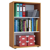 AKTENREGAL 70/105/37 cm  - Buchefarben/Schwarz, Basics, Holzwerkstoff/Kunststoff (70/105/37cm) - MID.YOU