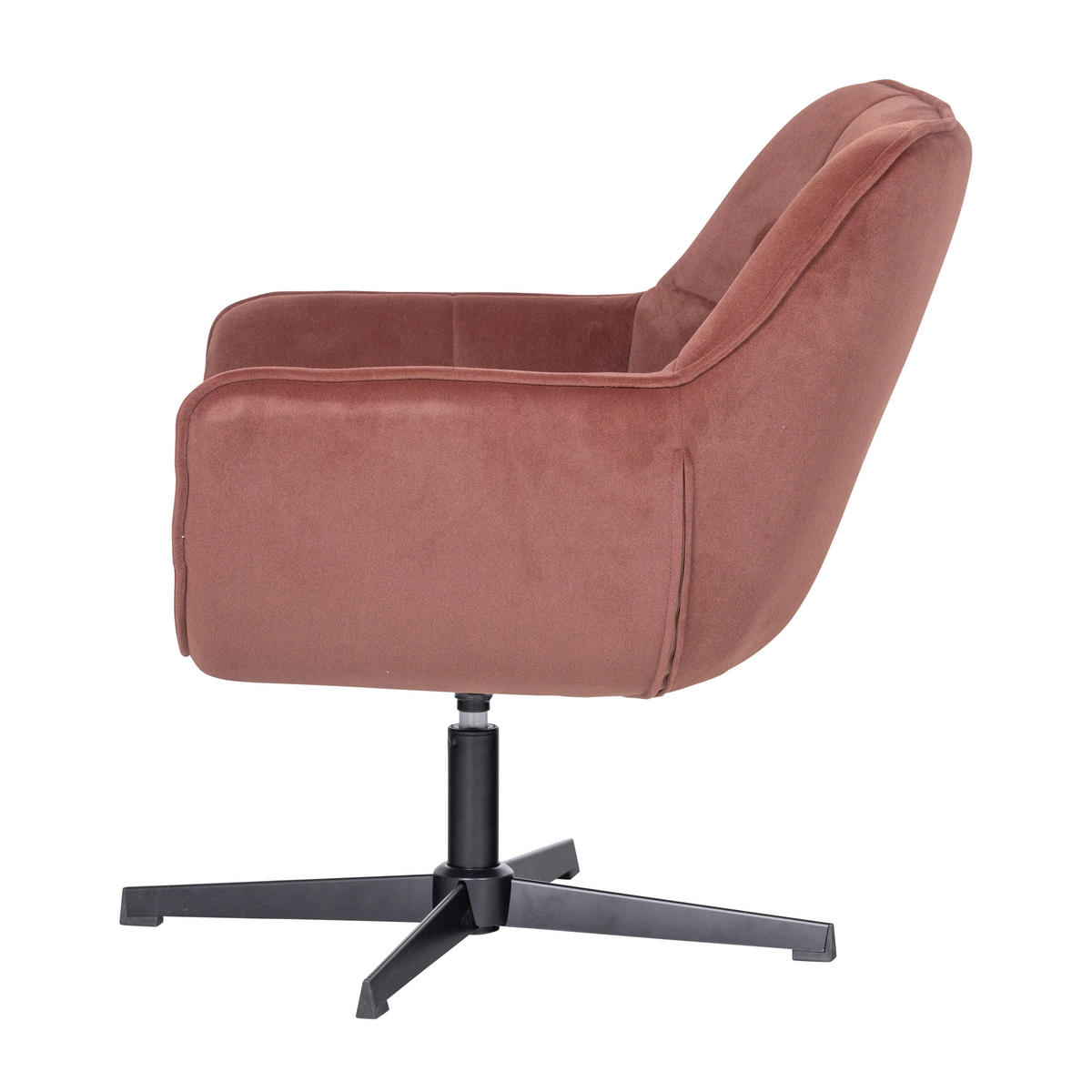 SESSEL in Samt Braun, Rot  - Rot/Braun, MODERN, Textil/Metall (71/94/83cm) - Livetastic