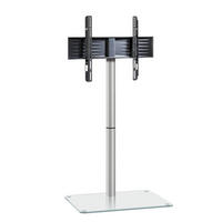 TV-RACK - Klar/Alufarben, Basics, Glas/Metall (60/100/45cm) - MID.YOU