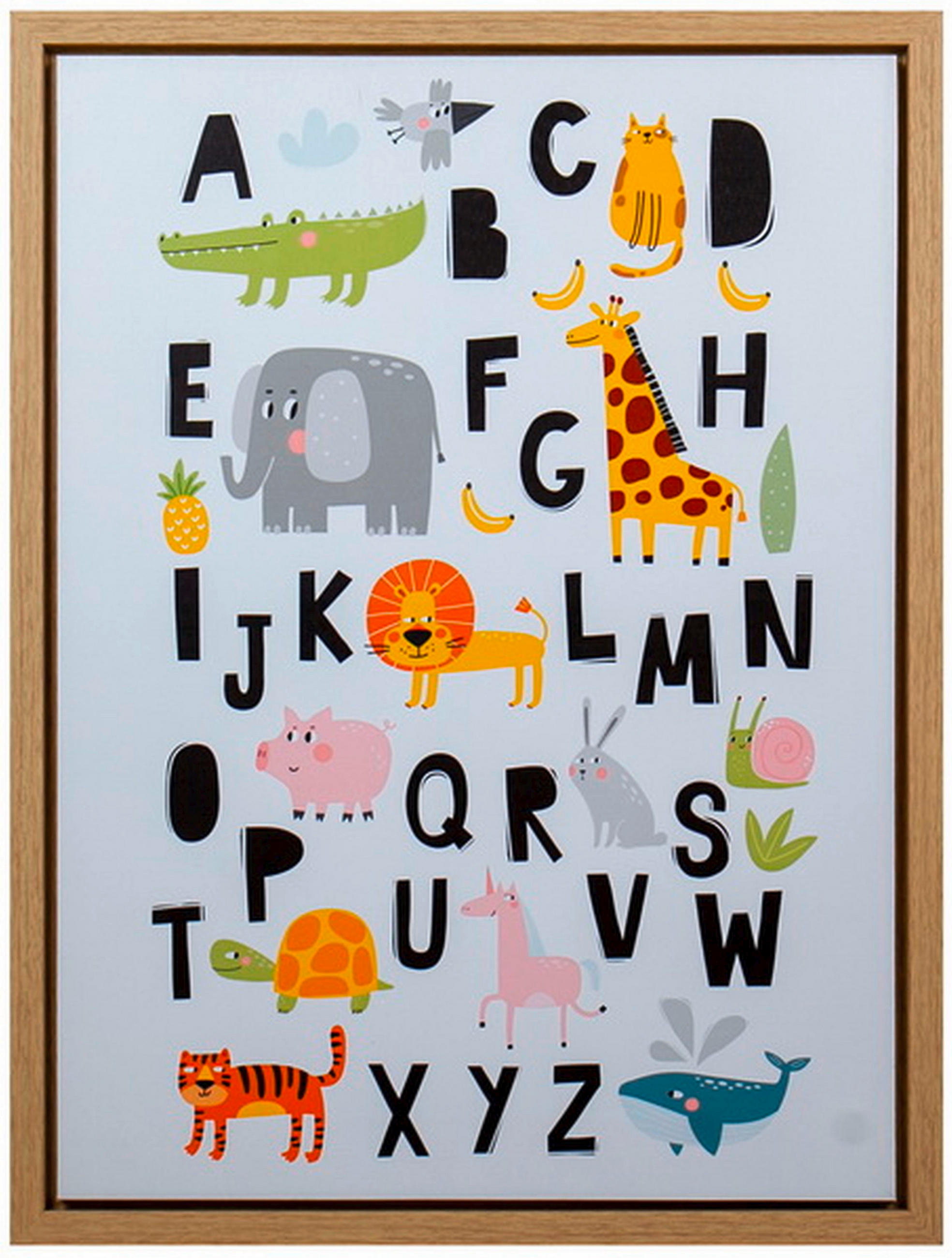 KINDERBILD Tiere  - Hellbraun/Multicolor, Basics, Holzwerkstoff/Kunststoff (45/60cm) - Monee