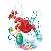 DEKOSTICKER 50/70 cm    Arielle  - Klar/Multicolor, LIFESTYLE, Kunststoff (50/70cm) - Komar