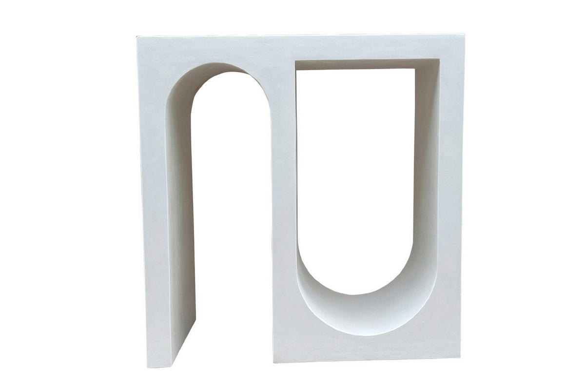 KONSOLENTISCH Weiß  - Weiß, Design, Holzwerkstoff/Stein (78/80/33cm) - MID.YOU