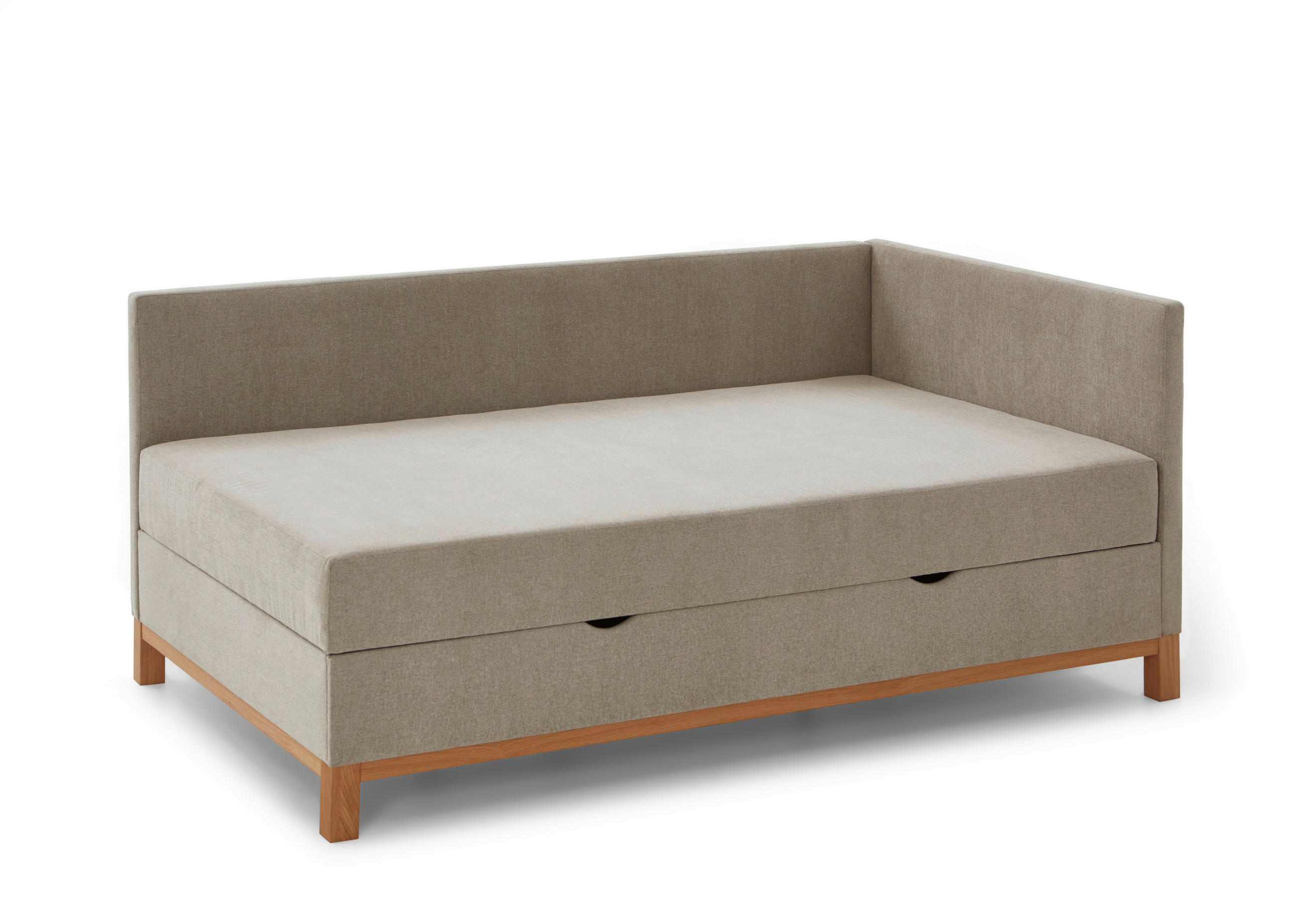 BOXBETT 90/200 cm  in Taupe  - Taupe/Eichefarben, Design, Holz/Textil (90/200cm) - Boxxx