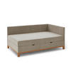 BOXBETT 90/200 cm  in Taupe  - Taupe/Eichefarben, Design, Holz/Textil (90/200cm) - Boxxx