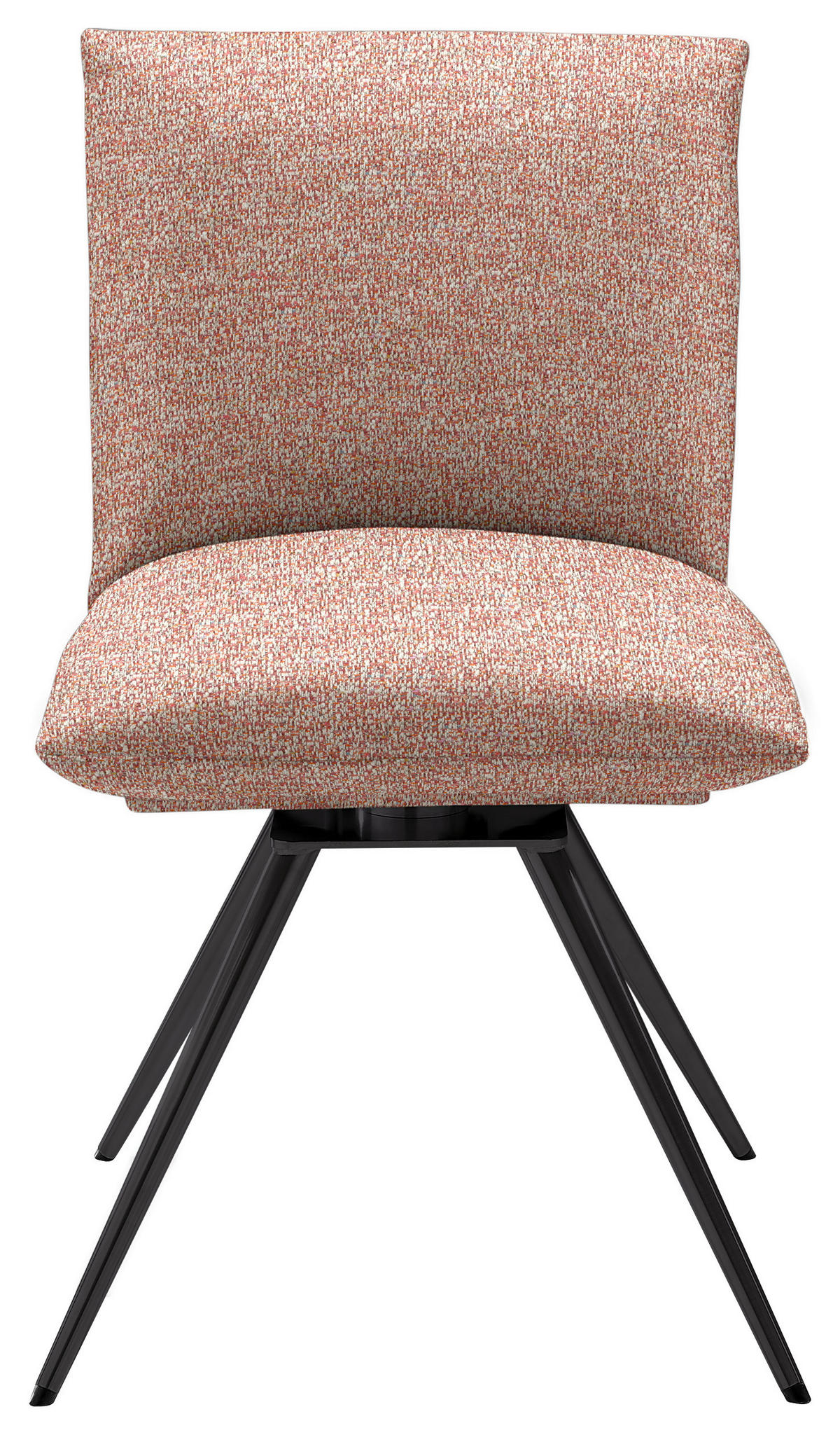 STUHL  Lederauswahl, Stoffauswahl Webstoff  - Anthrazit/Rot, Natur, Textil/Metall (52/90/65cm) - Venjakob