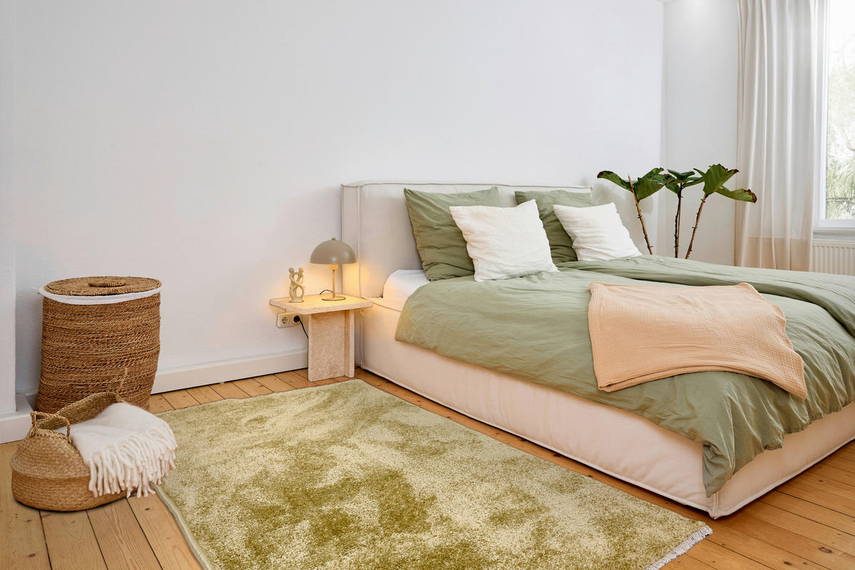 WEBTEPPICH 80/150 cm Stevie Salbeigrün rechteckig  - Salbeigrün, Basics, Kunststoff (80/150cm) - Astra