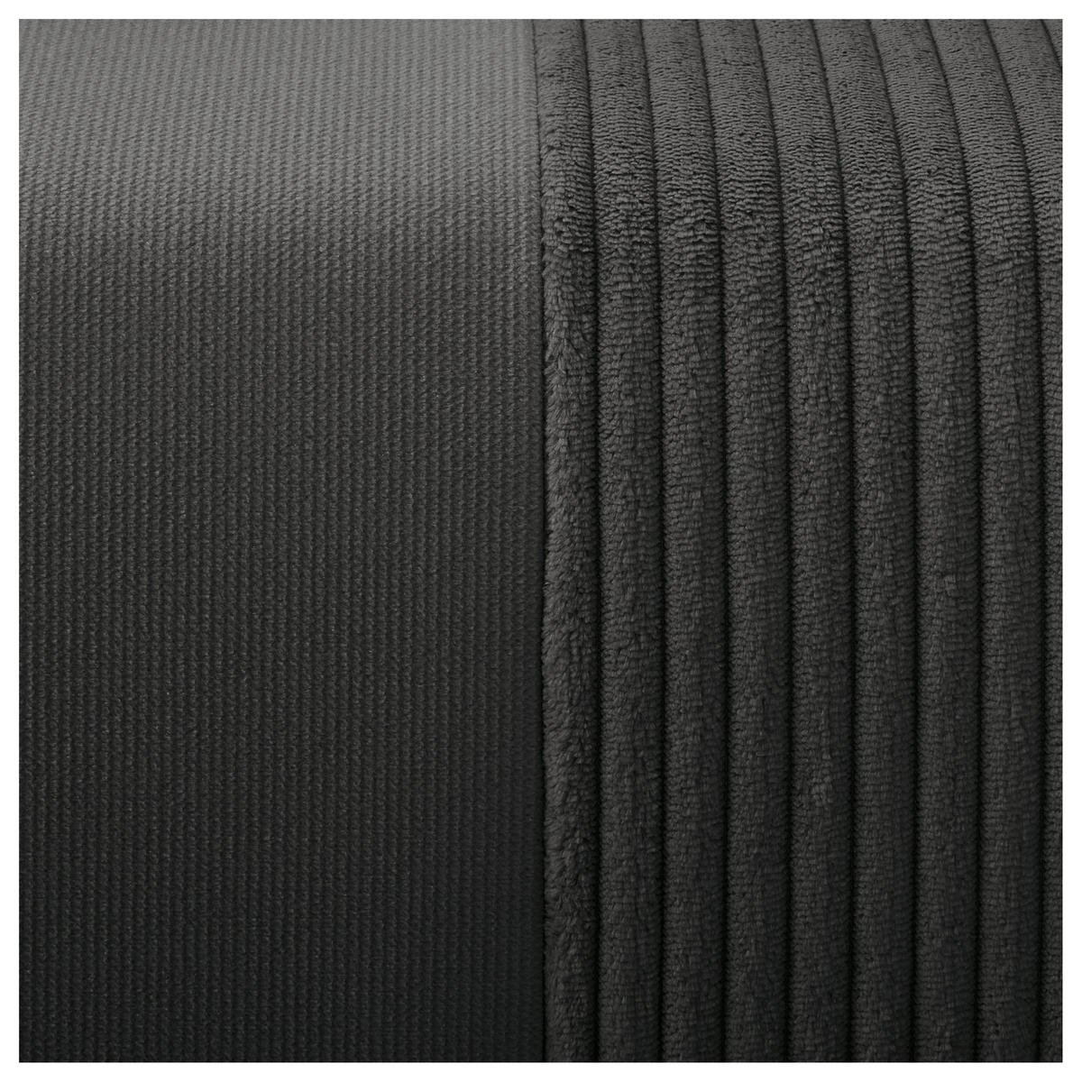 SCHLAFSOFA in Cord, Velours Dunkelgrau  - Dunkelgrau/Buchefarben, Konventionell, Holz/Textil (191/92/89cm) - MID.YOU