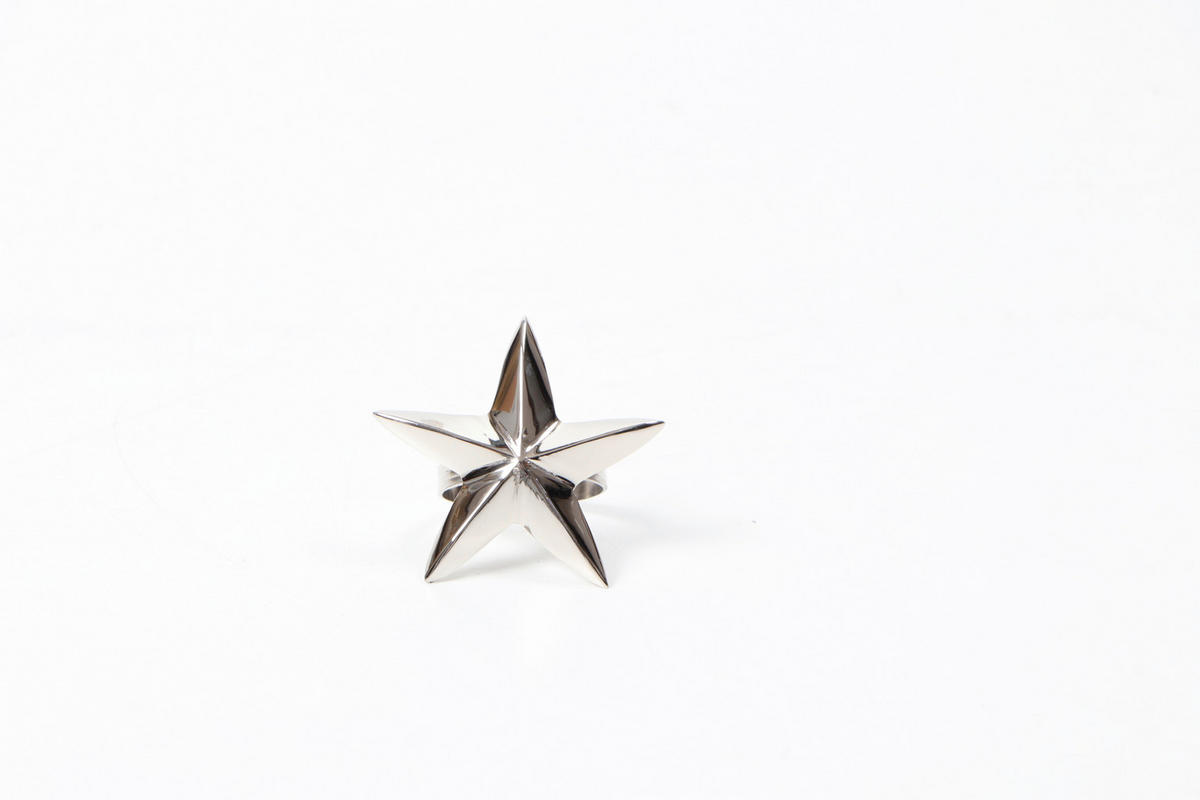 KRÚŽOK NA OBRÚSKY - niklová, Design, kov (6,5/4/3,5cm) - Ambia Home