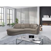 ROHOVÁ SEDAČKA, textil, hnedá - hnedá/čierna, Modern, textil/plast (230/266cm) - Sit & More
