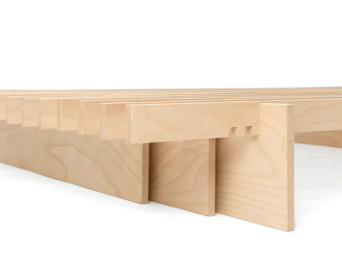 FUTONBETT 198/205 cm  in Buchefarben  - Buchefarben, LIFESTYLE, Holz (198/205cm) - Tojo