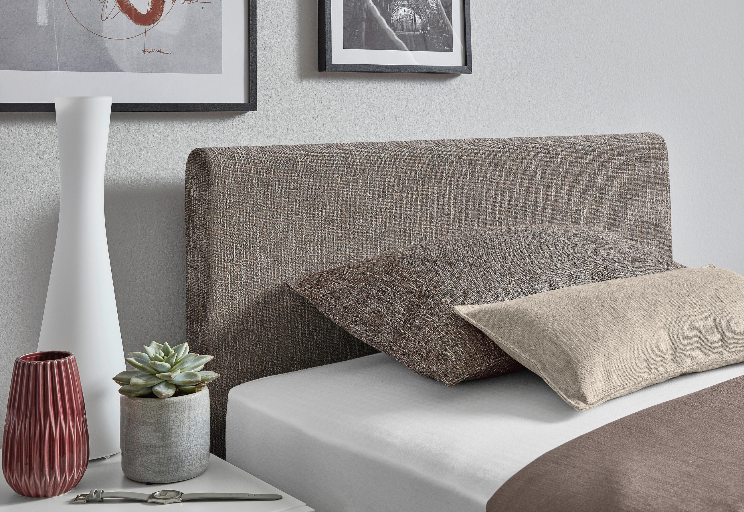 Thumbnail - RUF Betten Polsterbett, Grau, Textil, Birke, Schichtholz, H2 + H3, 2-Zonen, Höhe ca. 20 cm, 180x200 cm, Blauer Engel, Go...