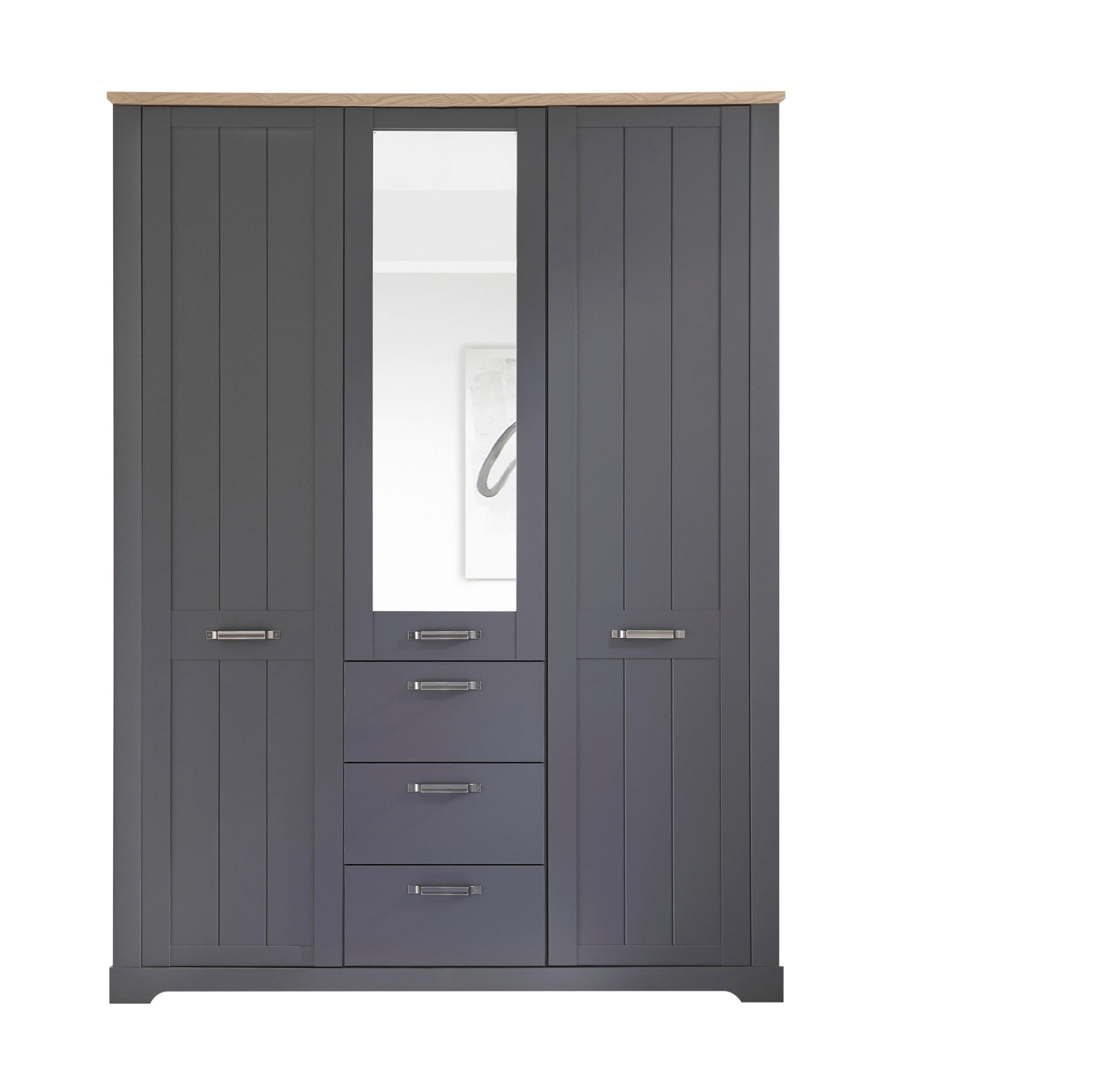 Dulap Cu Uși Rotative, 166/226/60 cm, grafit, stejar Artisan